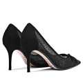 2019 High Heel Stiletto Women's Pumps Black Suede Leather x19-c097C Ladies Women custom Dress Shoes Heels For Lady